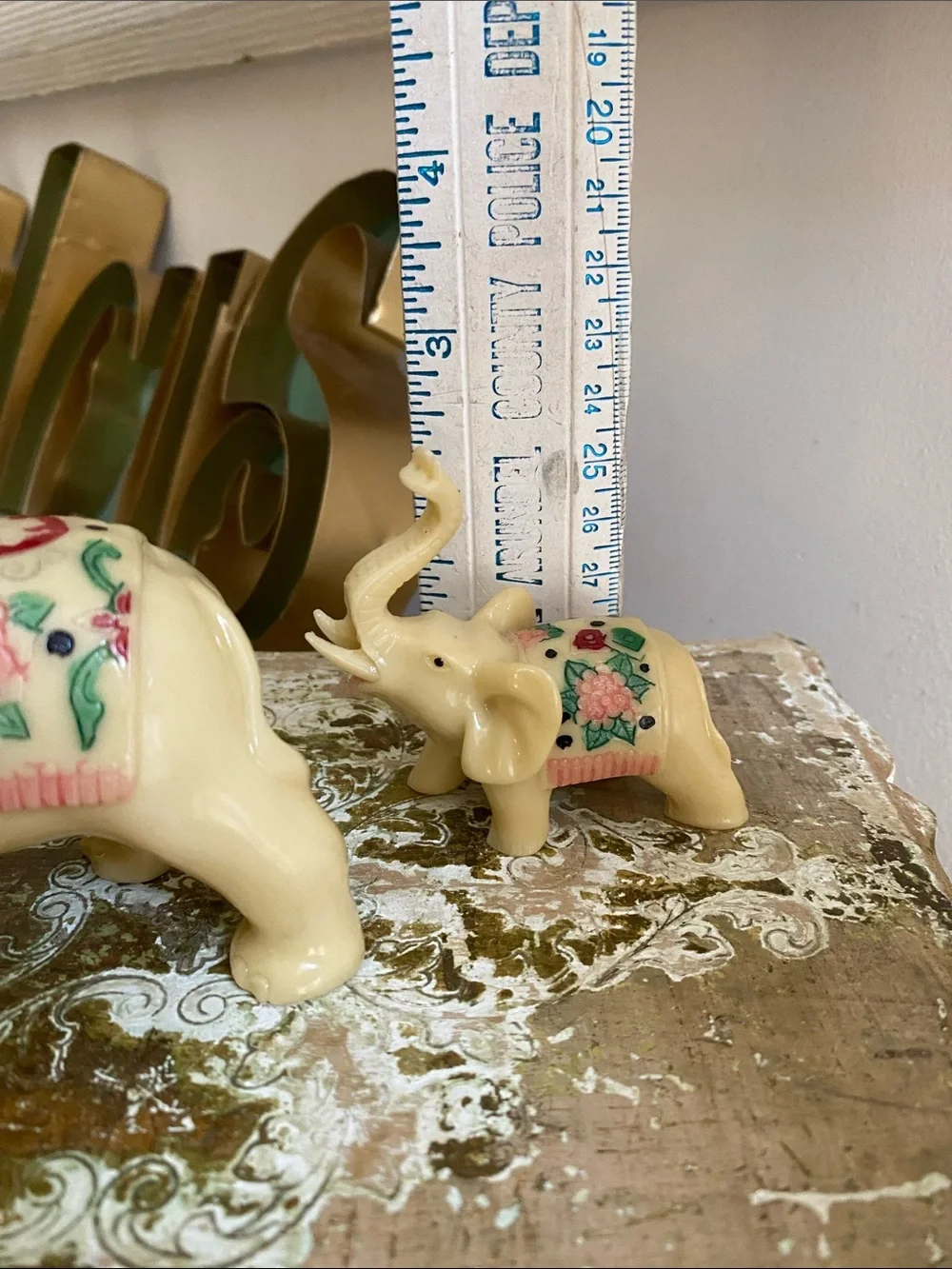 Vintage LUCKY Elephant Pair